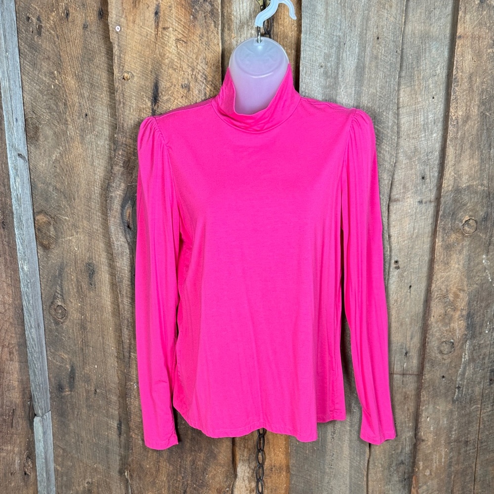 Maison d’Amelie Pink Women's Turtleneck Top
